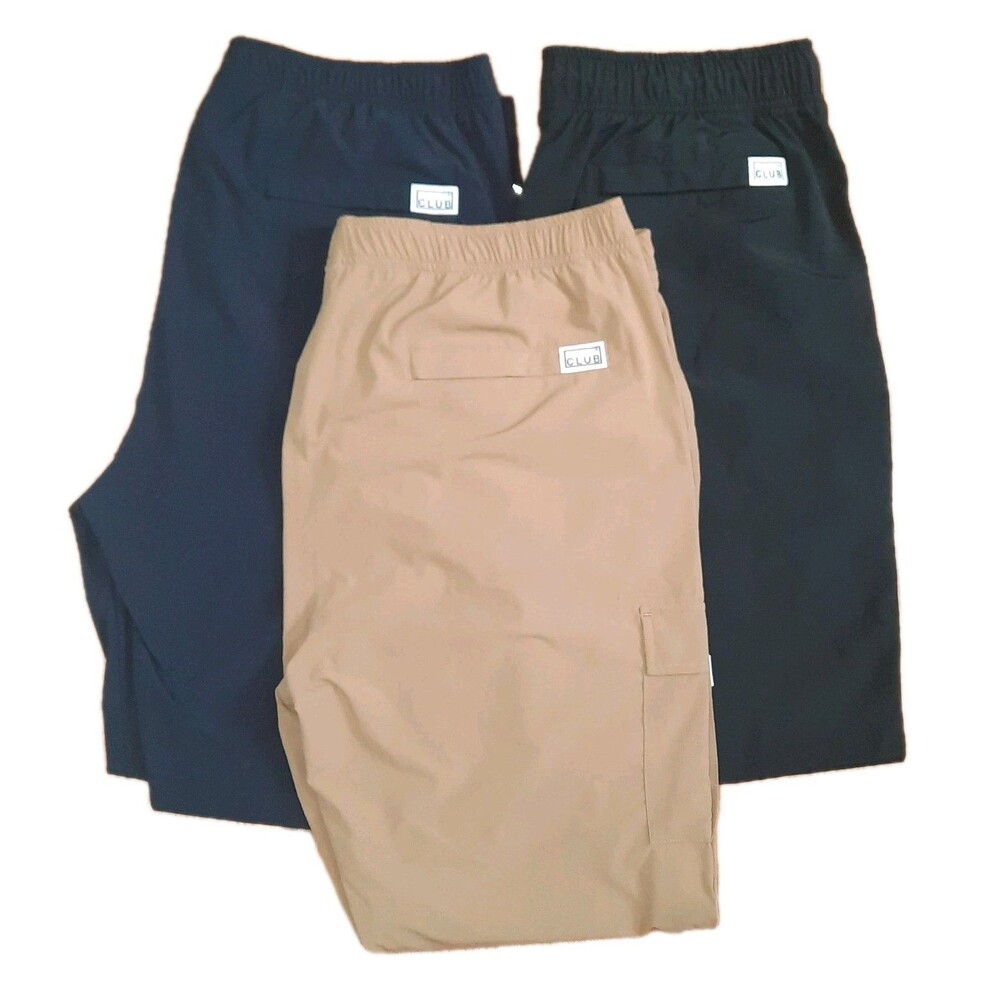 3 - Pro Club Performance/Comfort Nylon Cargo Pants Lightweight Blue Tan Black XL